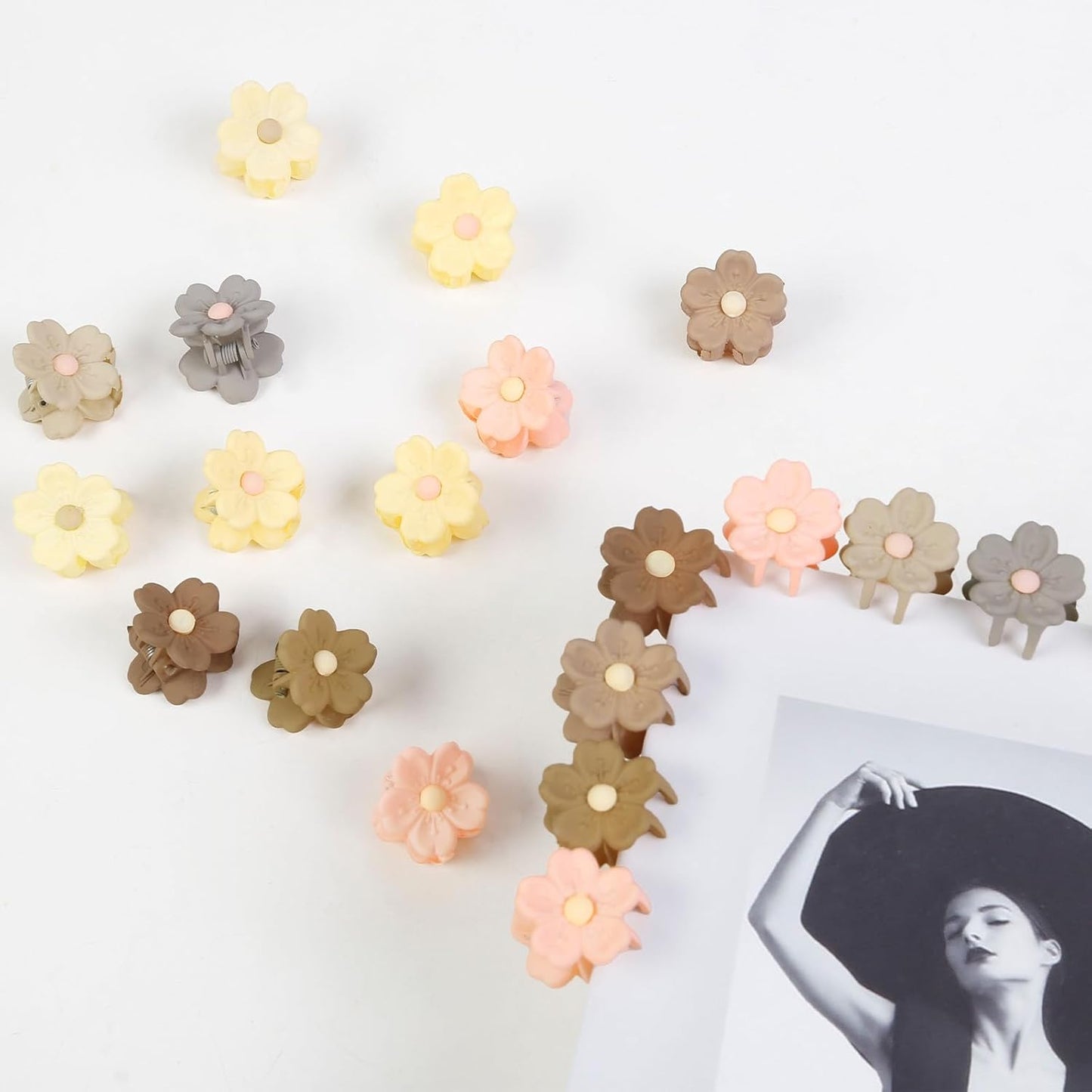 Mini hairclips de girasoles