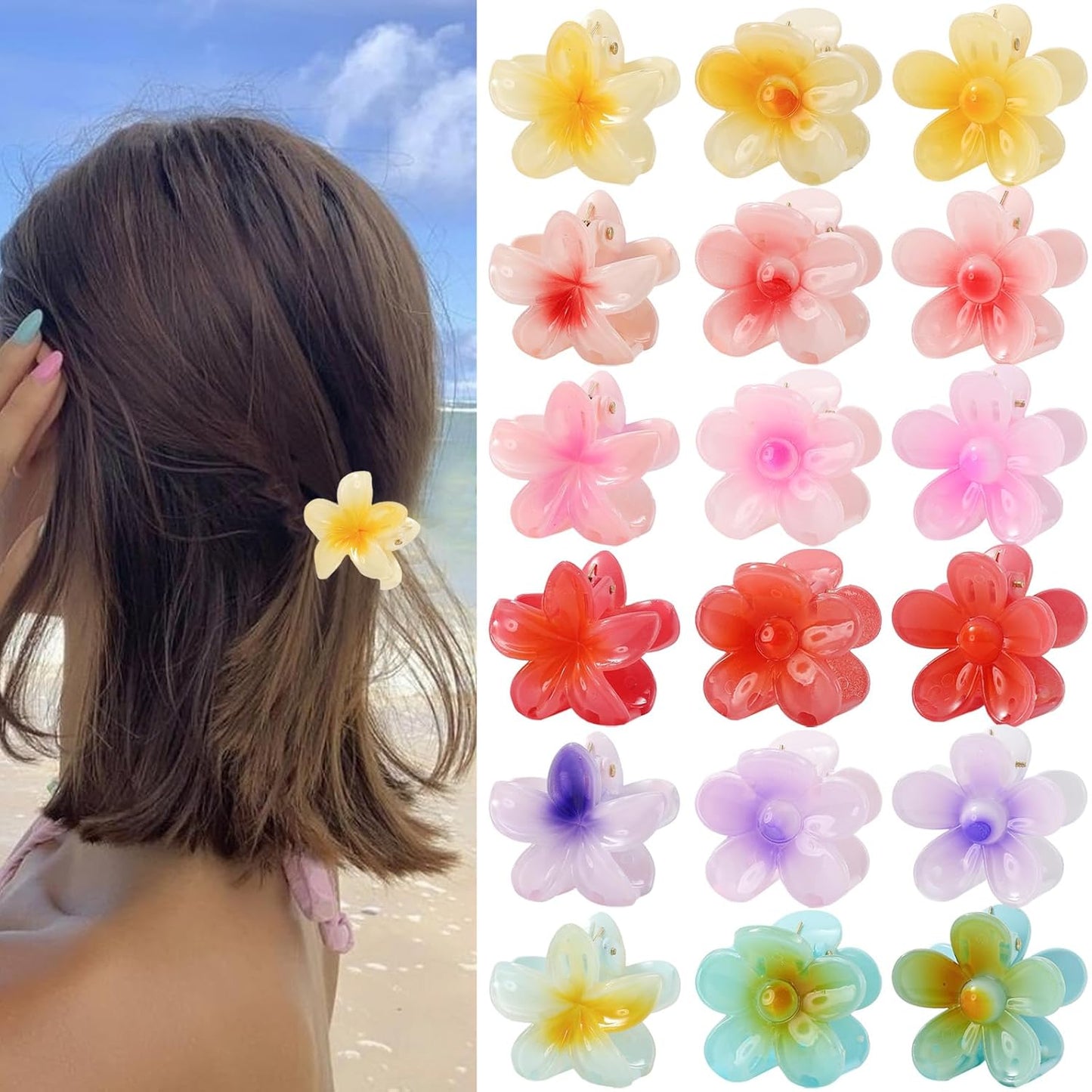 Gardenia mini hairclips